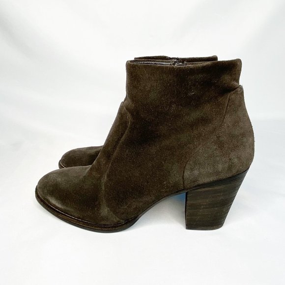 Paul Green Munchen Womens Brown Suede Block Heel Ankle Boots US 8 - Picture 3 of 11